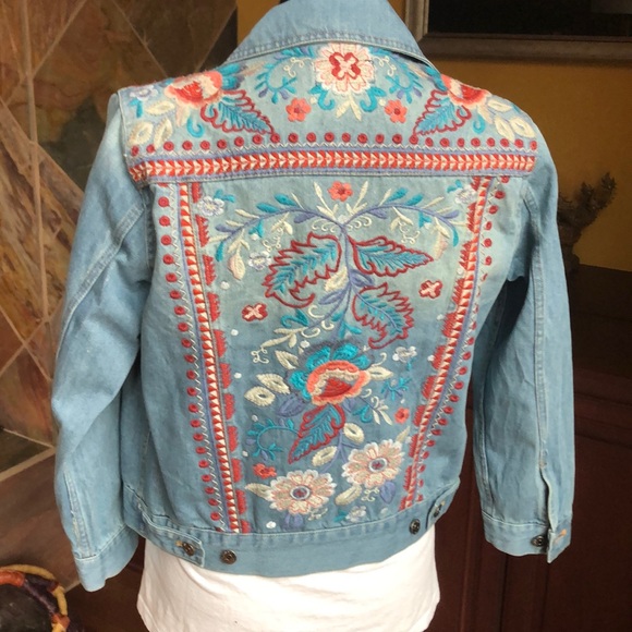 johnny was embroidered denim jacket